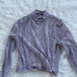 lace purple shirt